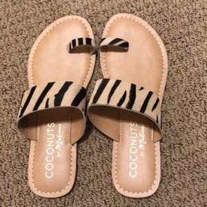 Zebra sandals ( coconuts by Matisse )